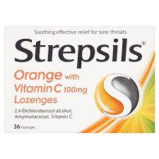 STREPSILS ORANGE & VIT C 36
