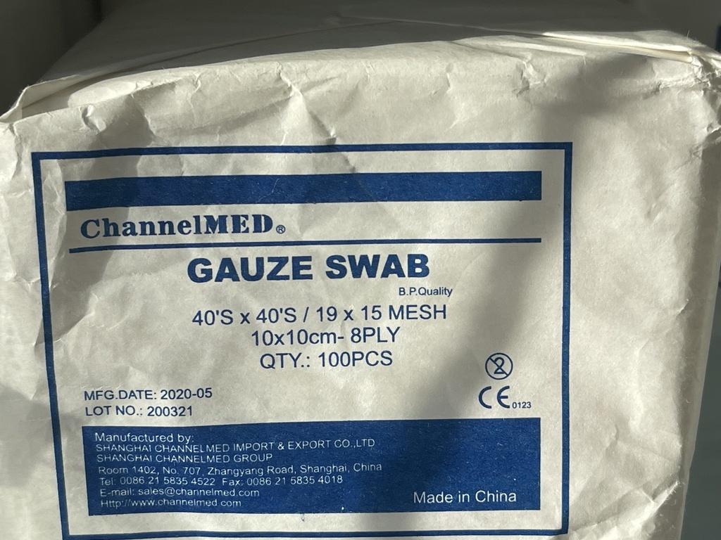 CHANELMED G.SWAB 10X10CM 100