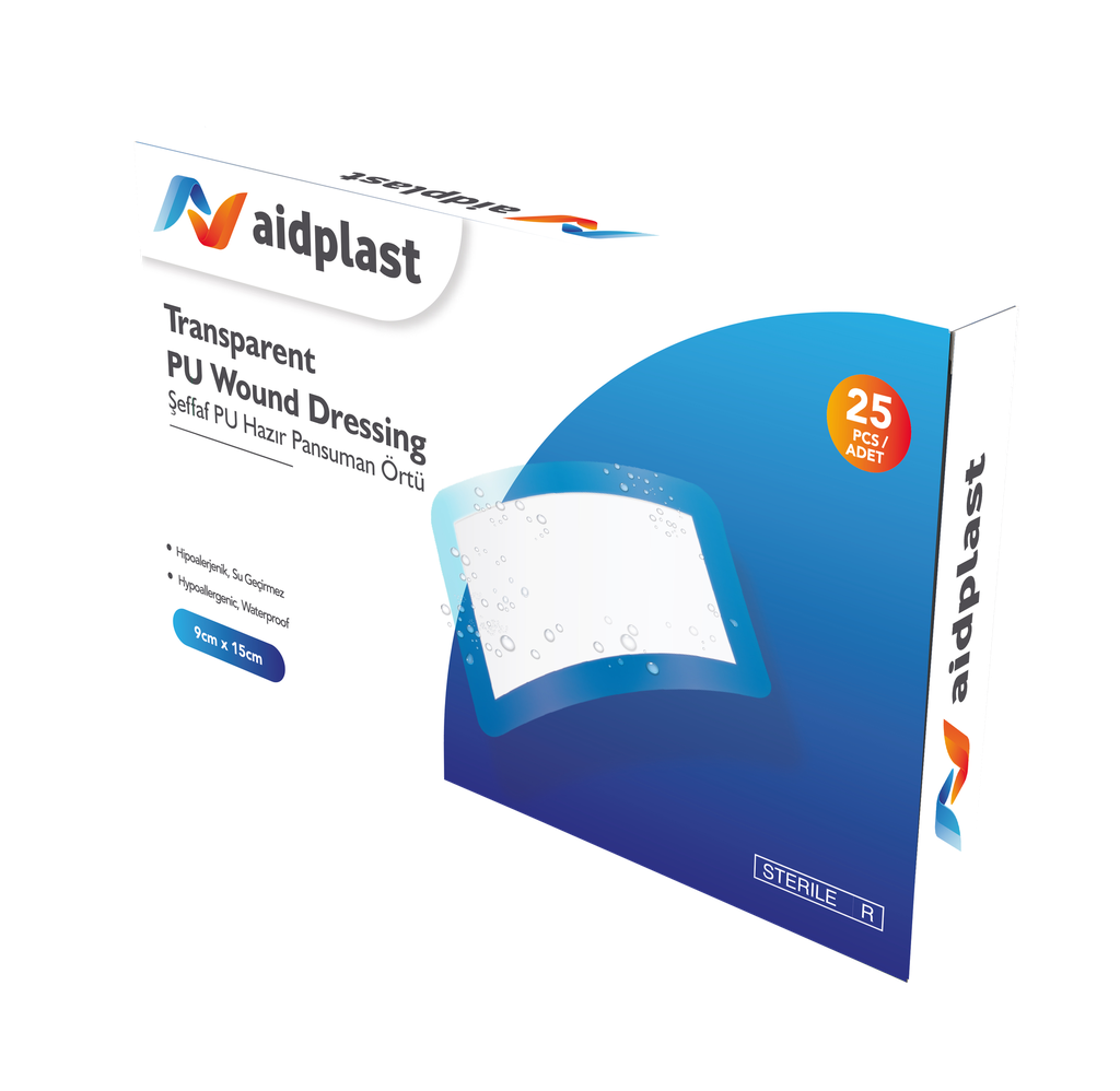 AIDPLAST WOUND DRESSING TRANS 9x15