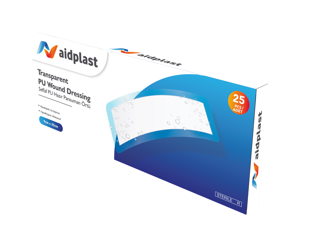 AIDPLAST WOUND DRESSING TRANS 9x10
