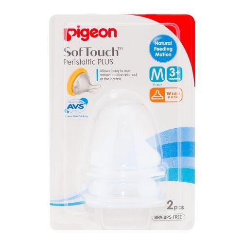 PIGEON PRISTAL NIPPLE M 2PCS
