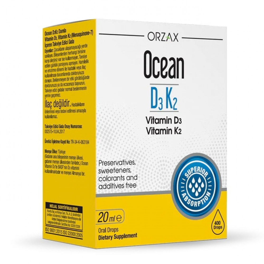 ORZAX VIT D3 K2 400IU
