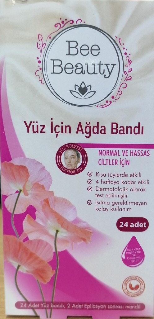 BEE BEAUTY FACE WAX STRIPS 24